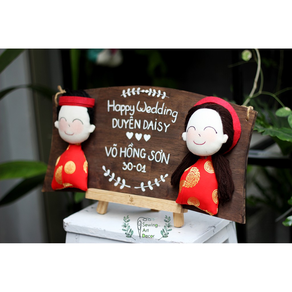 [Quà cưới handmade] Chibi chân dung cô dâu chú rể có sẵn