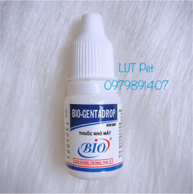 Nhỏ mắt chó mèo Bio genta drop - trị đau mắt đục giác mạc viêm đỏ ngứa vệ sinh mắt thú cưng