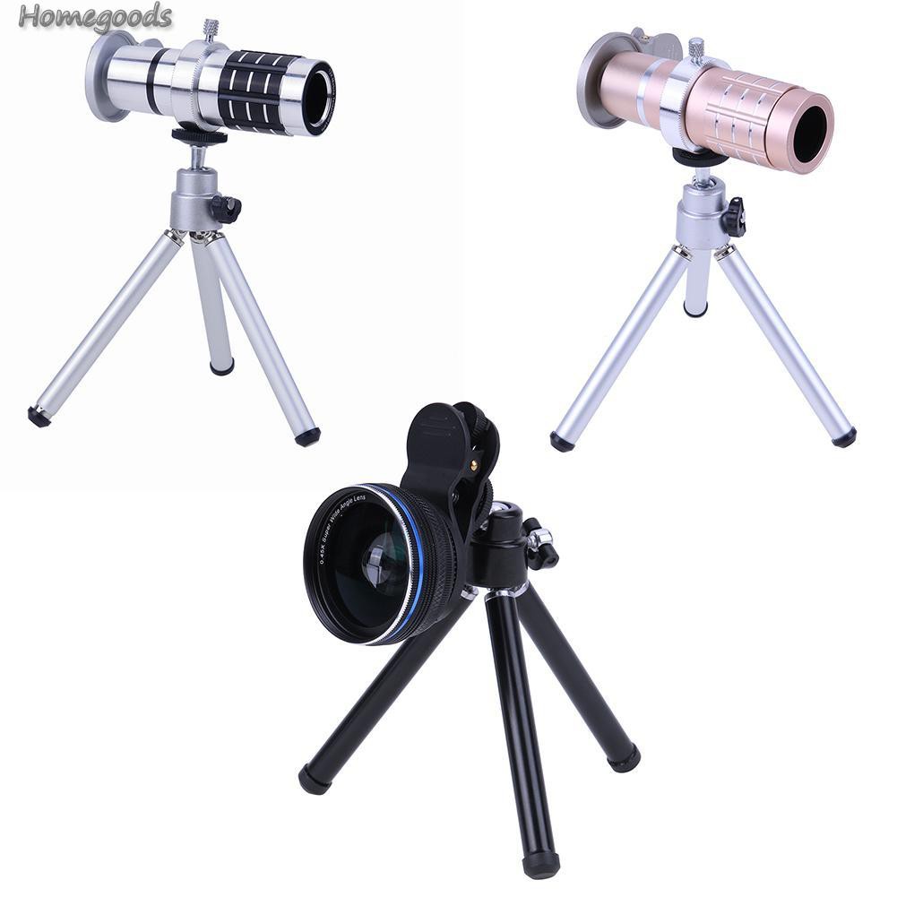 Ống Kính Telephoto Zoom 12x + Kẹp Giữ Điện Thoại