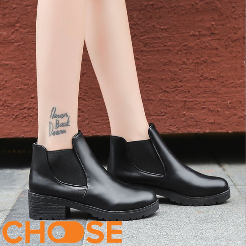 Giày Nữ GIÀY DA Choose NỮ THỜI TRANG BOOT BỐT NGẮN THỂ THAO GIÁ RẺ SINH VIÊN CÔNG SỞ G15K5 | BigBuy360 - bigbuy360.vn