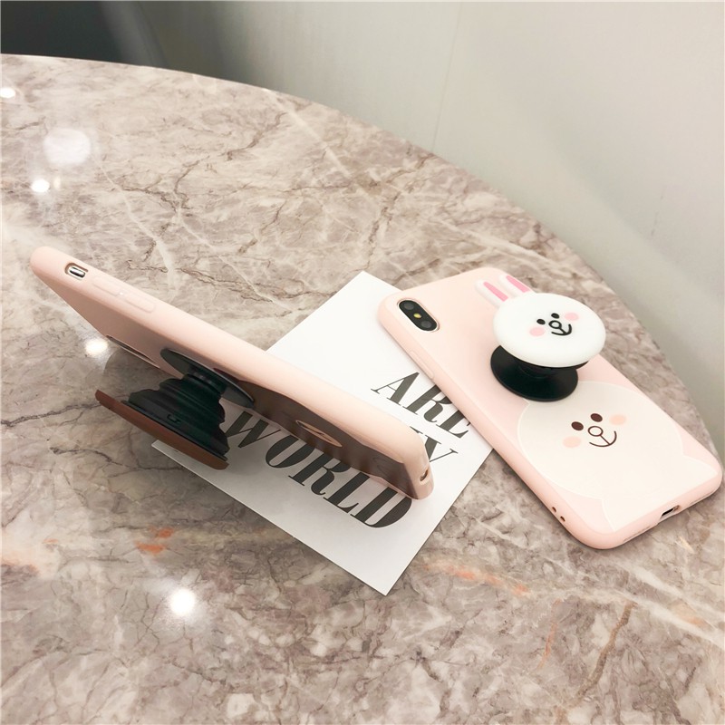 [ OPPO ] Ốp Lưng Silicon Gấu - Thỏ Kèm Phụ Kiện - B020 | BigBuy360 - bigbuy360.vn