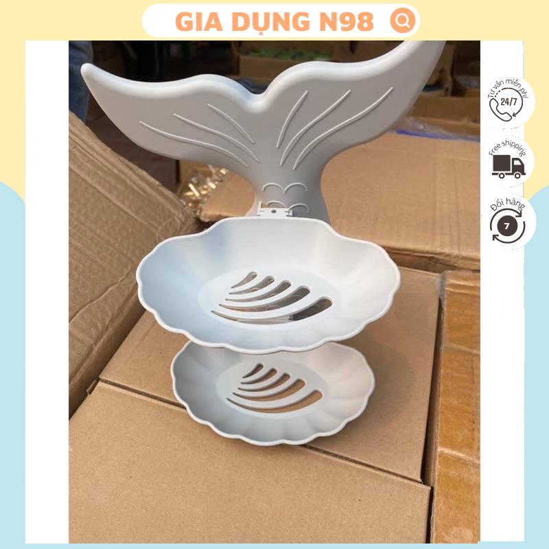 Để xà phòng tắm hình đuôi cá 2 tầng