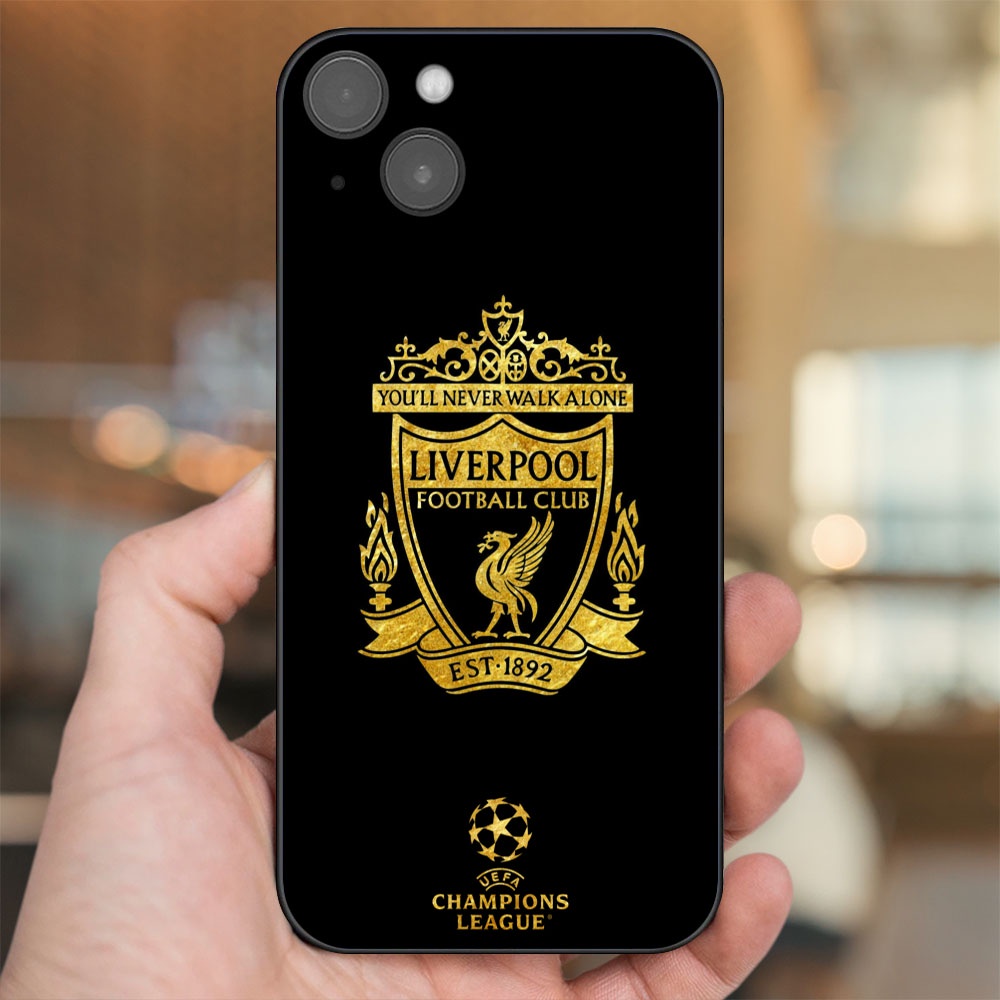 Ốp lưng iPhone 14 Plus dẻo đen cạnh vuông in hình Liverpool FC