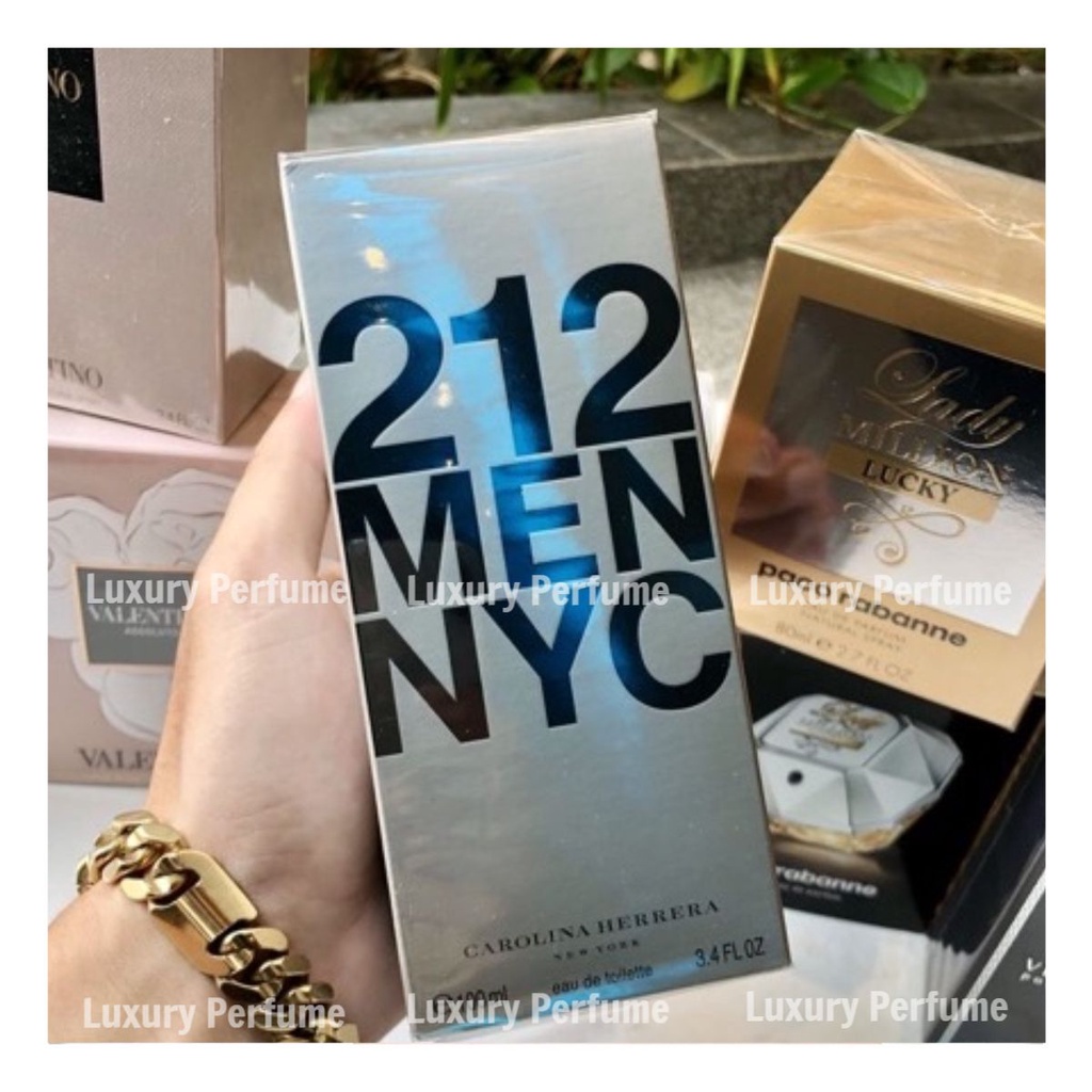 Nước Hoa Nam 212 𝗠𝗔𝗡 𝗖𝗔𝗥𝗢𝗟𝗜𝗡𝗔 𝗛𝗘𝗥𝗥𝗘𝗥𝗔 100ml -𝑳𝑼𝑿𝑼𝑹𝒀 𝑷𝑬𝑹𝑭𝑼𝑴𝑬 Ⓡ-