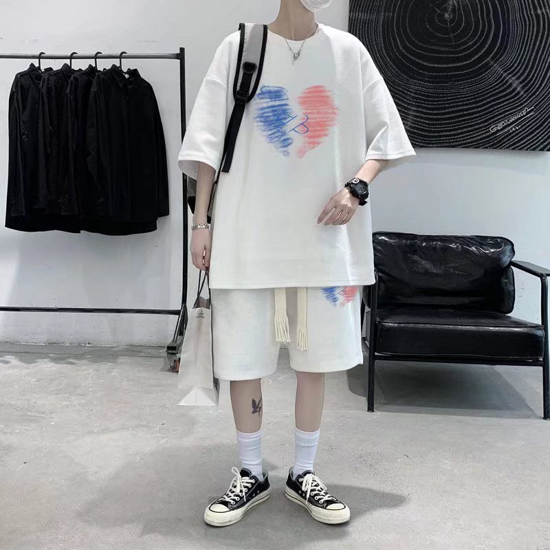 Bộ Quần Short Và Áo Thun Tay Ngắn Thời Trang Mùa Hè Size M-3XL