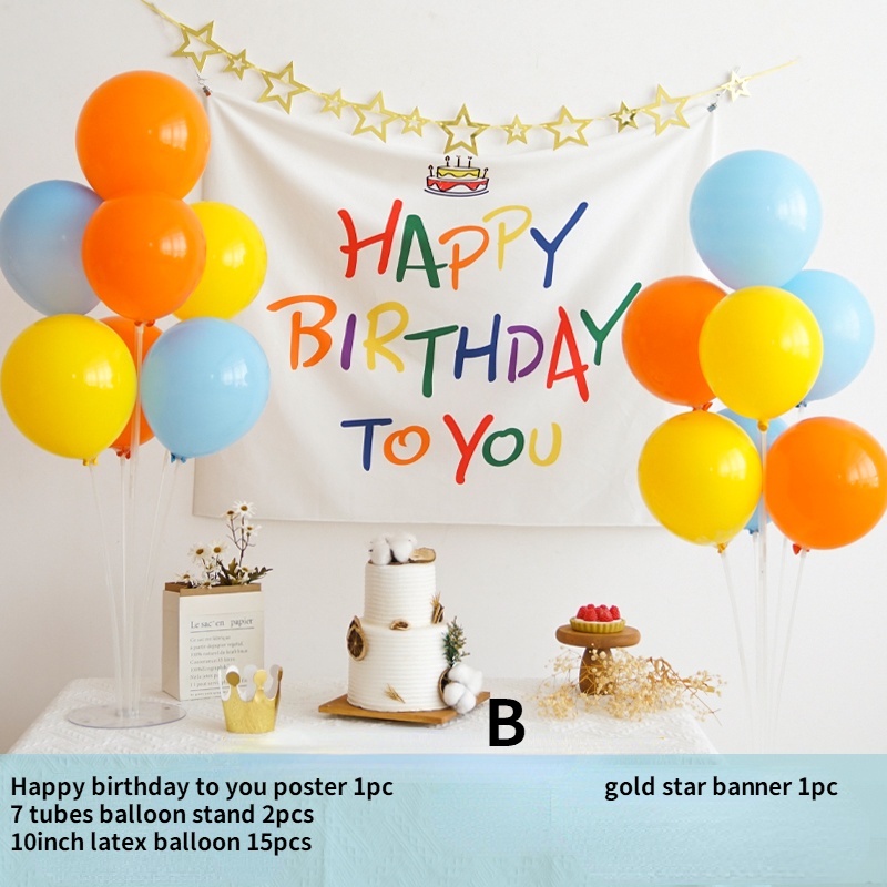 Bộ Bong Bóng Trang Trí Tiệc Sinh Nhật Cho Bé