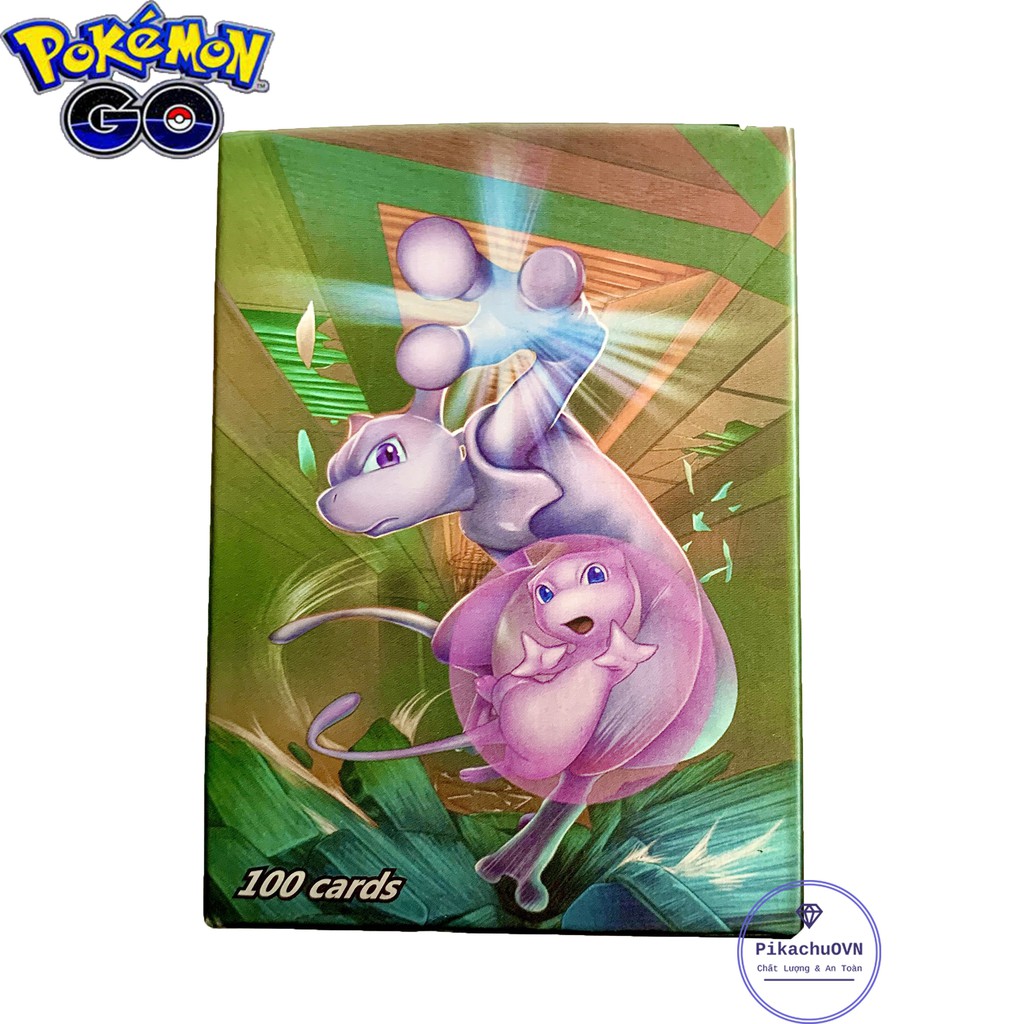 Bộ Thẻ Bài Chơi Pokemon 100 Thẻ (32Gx,62Tagteam,6Trainer) Chơi Đối Kháng Cao Cấp