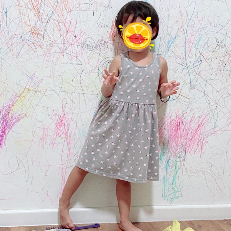 Váy thun hè cotton sát nách VNXK bé gái