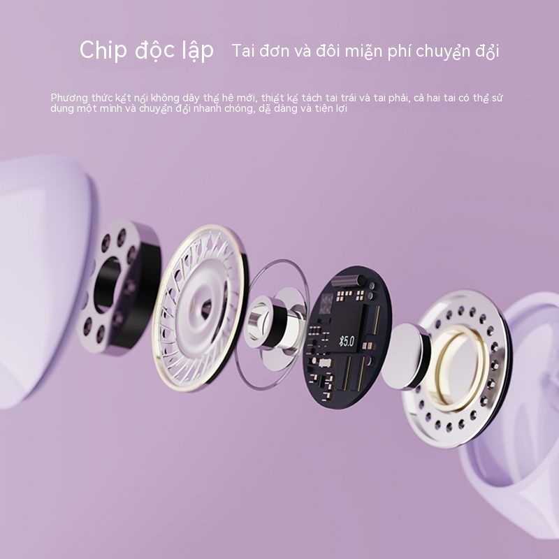 Tai Nghe Nhét Tai Bluetooth Không Dây Mini Dễ Thương Thông Dụng Cho Điện Thoại / Máy Tính