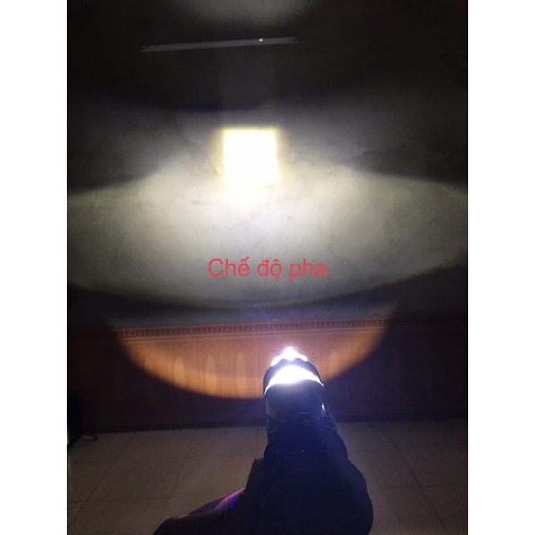 Đèn pha led bi cầu mini T3 chân H4, 50W có trợ pha
