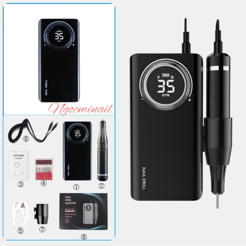 Máy mài móng tích điện tốc độ 35.000 vòng/ phút