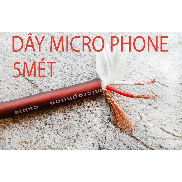 DÂY cable  MICROPHONE  karaoke  cao cấp - 5 mét