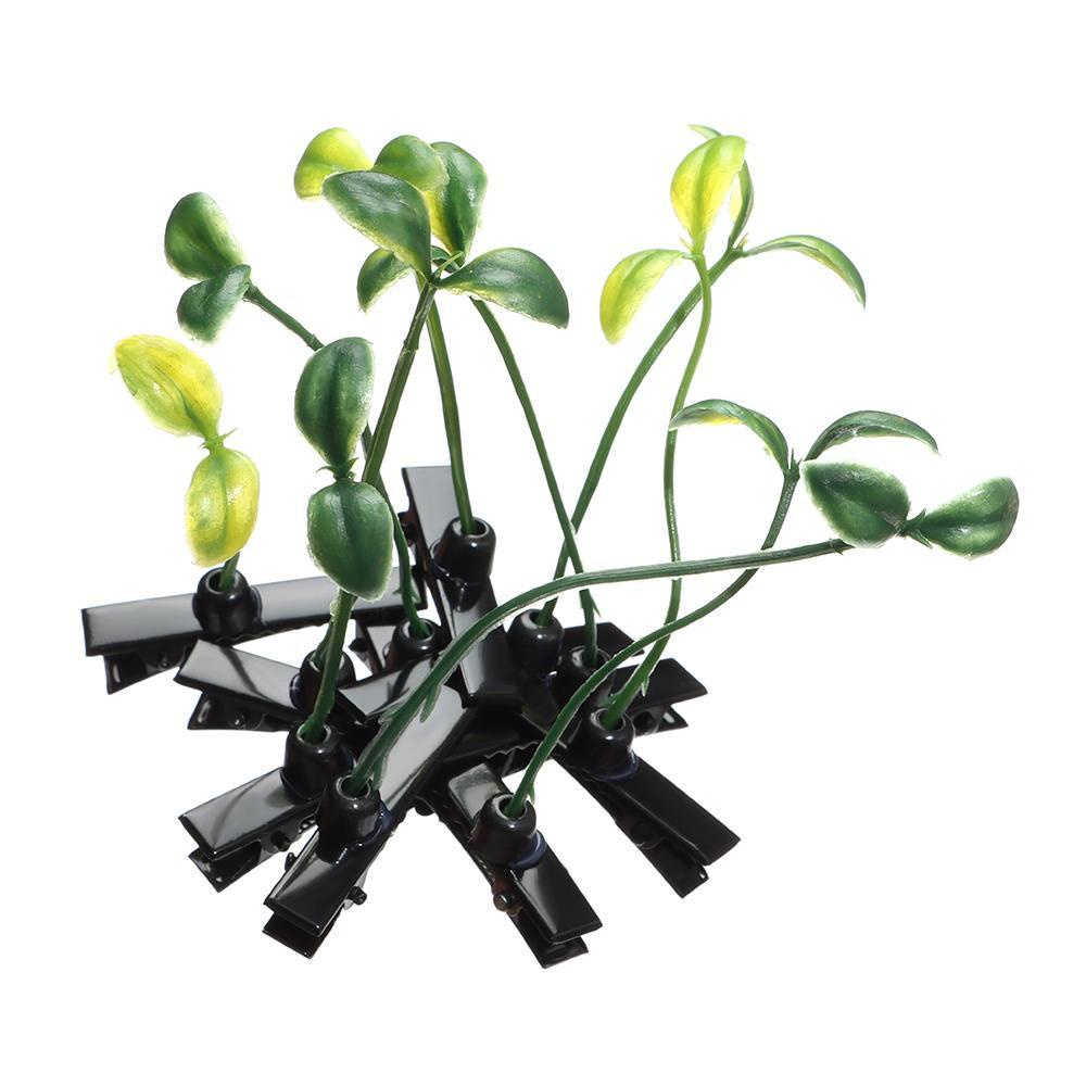 HS Set 10 Kẹp Tóc Cỏ Mini Hóa Trang Sáng Tạo