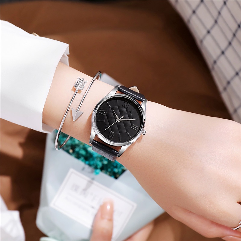 Đồng Hồ Quartz Dây Da Thời Trang Cho Nữ