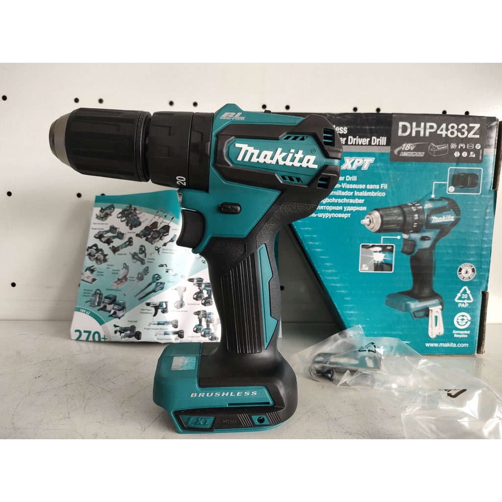 CHÍNH HÃNG - Máy khoan búa dùng pin 18V Makita DHP483Z (Chưa pin, sạc)