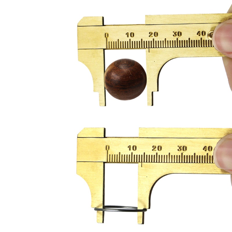 Thước Kẹp Mini Bằng Đồng Thau 100mm Dùng Để Đo Các Hạt Làm Trang Sức