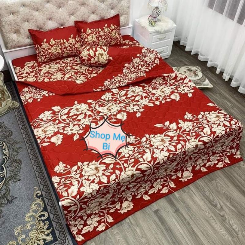 Bộ chăn ga gối,sét hè 5 món cotton cao cấp chất mềm mát siêu đẹp cực kì sang