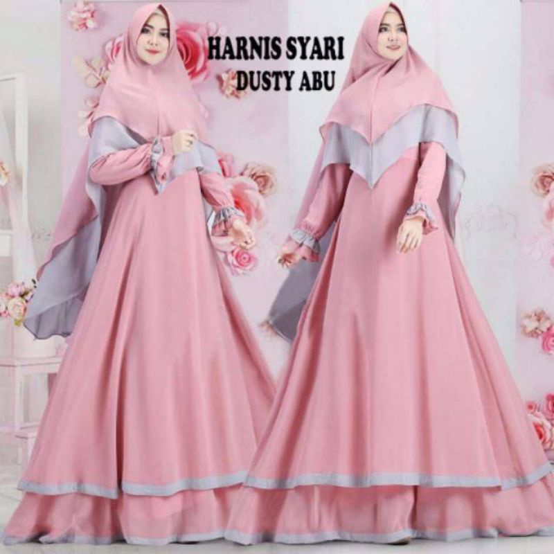 Harnis - NINA Áo Choàng Hồi Giáo Cho Mẹ Bầu|Gamis Dành Cho Người Lớn|Jumbo GAMIS|Maxy / Váy MAXI Hồi Giáo