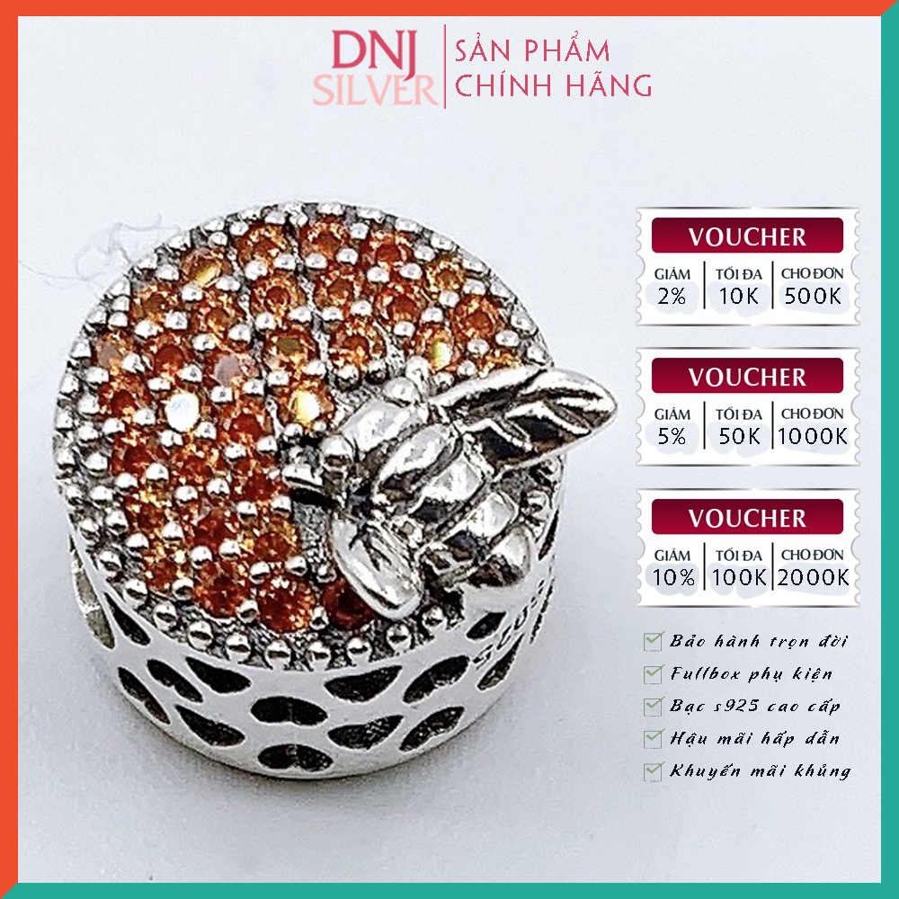 Vòng tay bạc 925 cao cấp - Honey Bee Sweeties, mẫu vòng ong chăm chỉ, sự nghiệp thăng tiến  - Mã sản phẩm DNB044