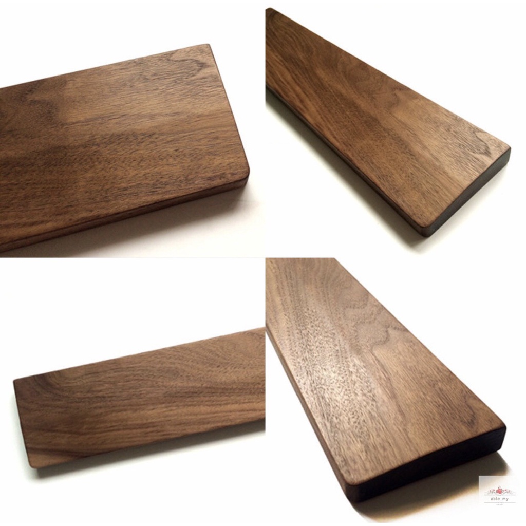 Kê cổ tay bằng gỗ Walnut thoải mái khi sử dụng bàn phím máy tính