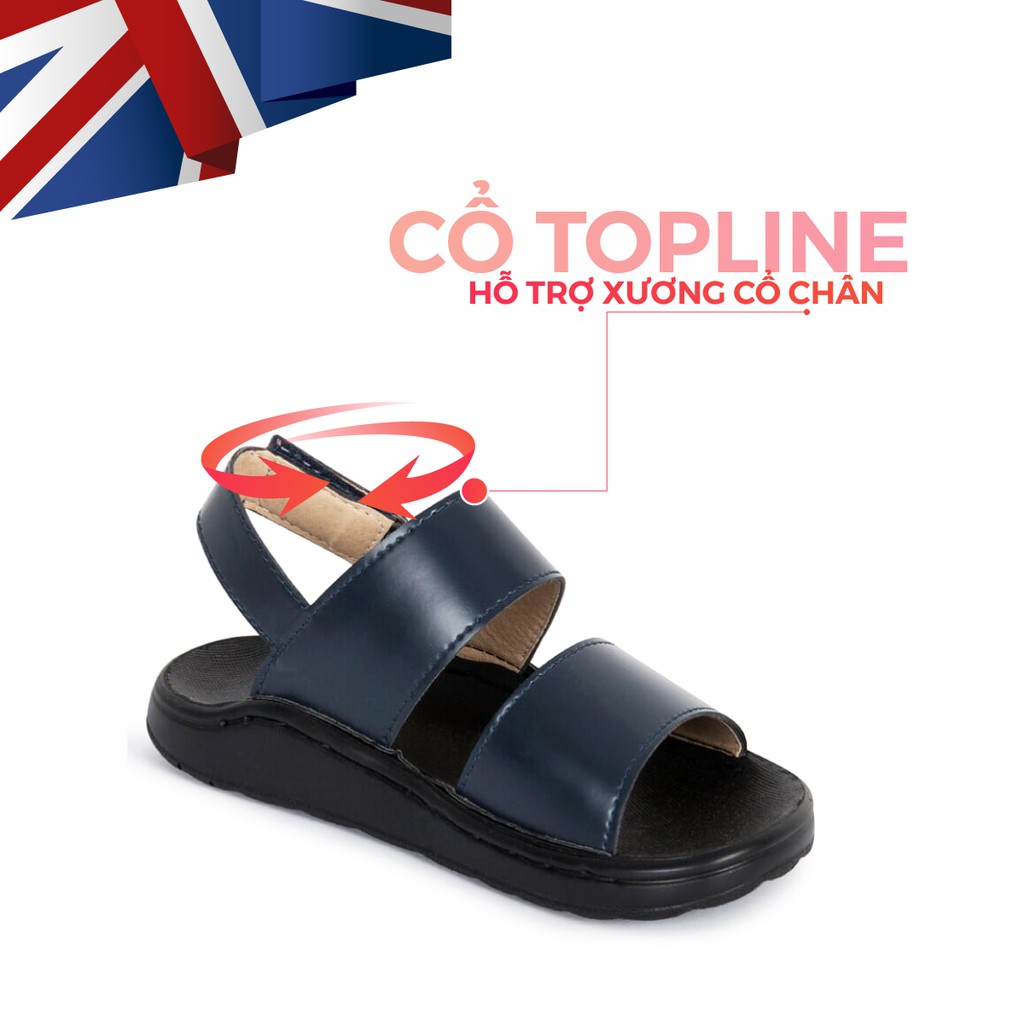 Dép Quai Hậu Cho Bé Trai Đi Học Crown UK Sandal Cruk646 Cho Bé Từ 4 đến 10 tuổi