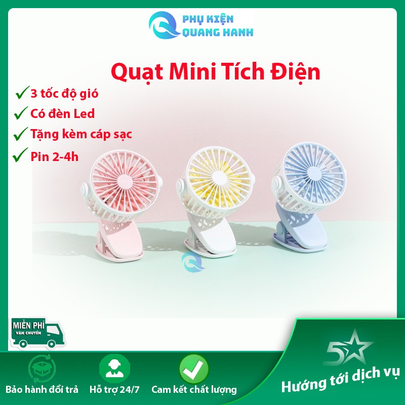 ☘☘Quạt Mini | Quạt Kẹp Bàn Thích hợp cho dân Văn Phòng, Xoay 360 độ, Kẹp chắc chắn – Siêu Mát