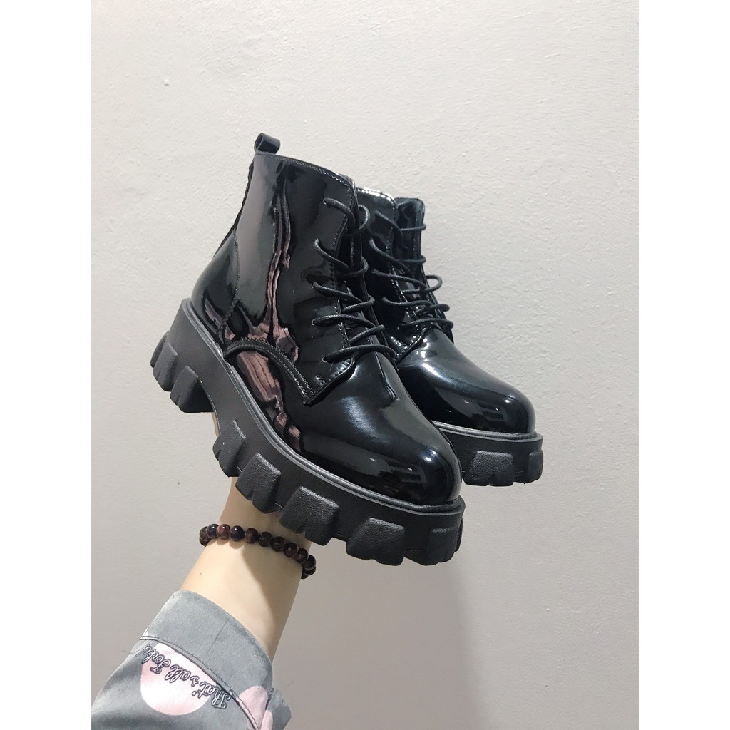 Giày ulzzang cao cổ đế đinh cá tính mã S05