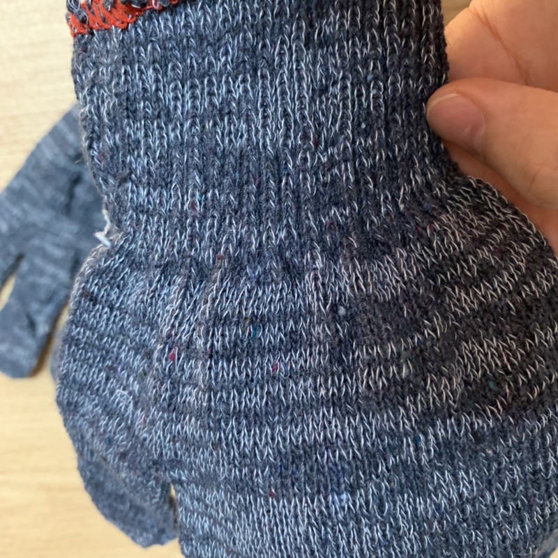Găng tay lao động (1 đôi) Găng tay bảo hộ sợi len màu xám 30g
