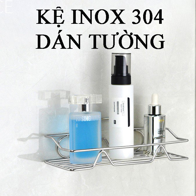 Kệ dán tường nhà tắm,Giá đựng gia vị, Kệ thẳng inox 304 cao cấp không han rỉ-KT25