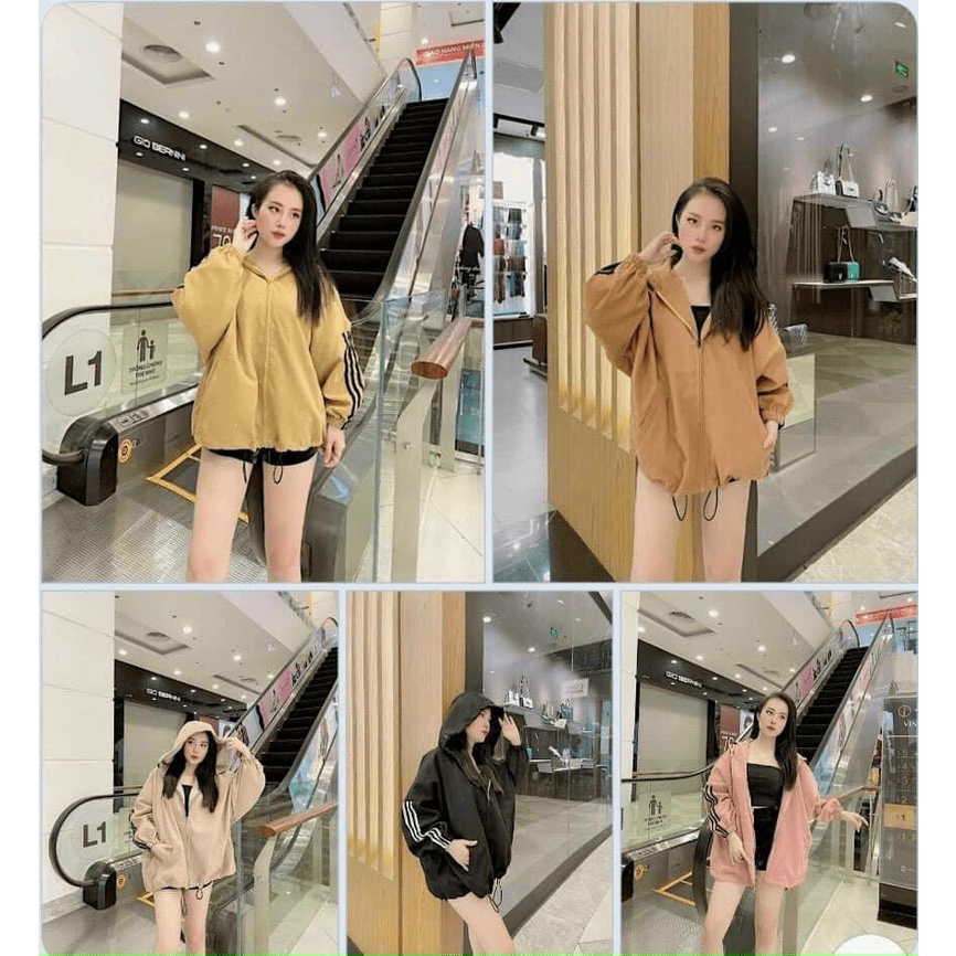 Áo Khoác Da Lộn Nữ 2 Lớp From Cánh Dơi Cực Xinh Phối Kẻ Sọc Tay dây kéo khóa tiện lợi TP [NewUnisex]