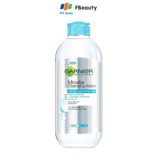 Nước Tẩy Trang Dành Cho Da Dầu Và Mụn Garnier Micellar Cleansing Water For Oily & Acne-Prone Skin 400ml