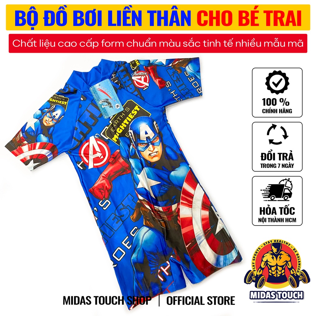 Bộ Đồ Bơi Liền Thân MARVEL Dành Cho Bé Trai Form Đẹp Chất Liệu Vải Polyester Co Giãn Tốt Dễ Chịu Nhiều Mẫu Mã Đẹp Mắt