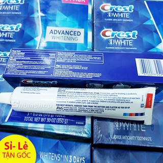 KEM ĐÁNH RĂNG CREST 3D WHITE ADVANCED WHITENING 158g