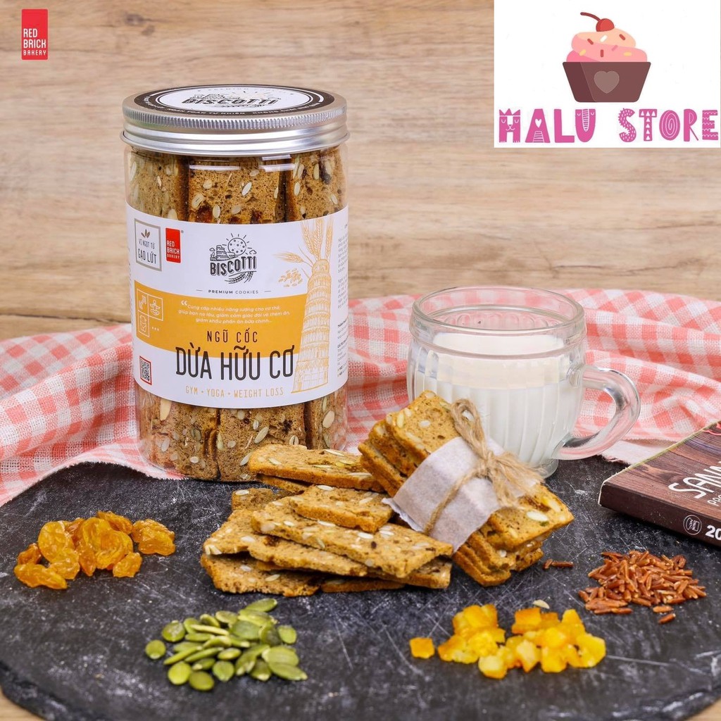 [Mã GROSALE giảm 10% đơn 150K] Bánh BISCOTTI Gạch Đỏ 250g - Bánh Ăn Kiêng, Giảm Cân, Dành Cho Người Tiểu Đường