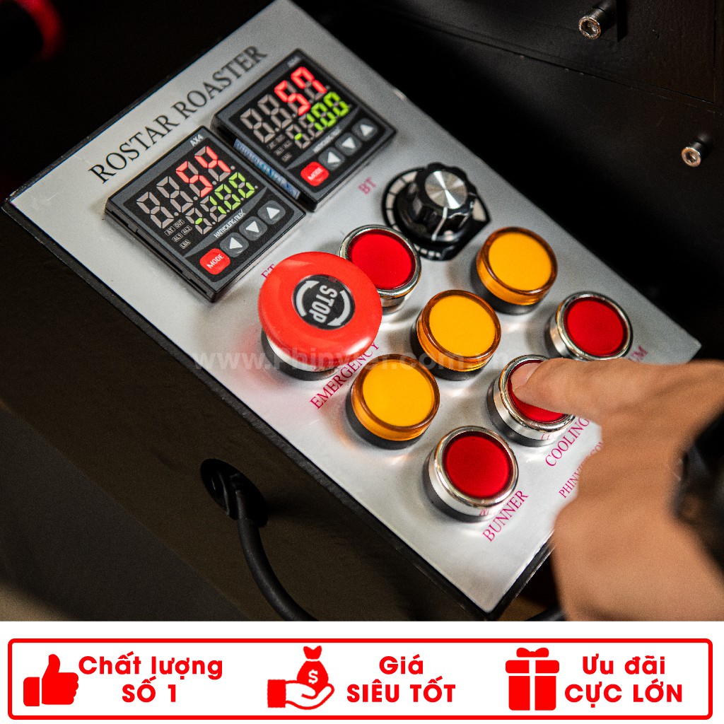 Máy rang cà phê mini Rostar Roaster 1.5kg cho quán