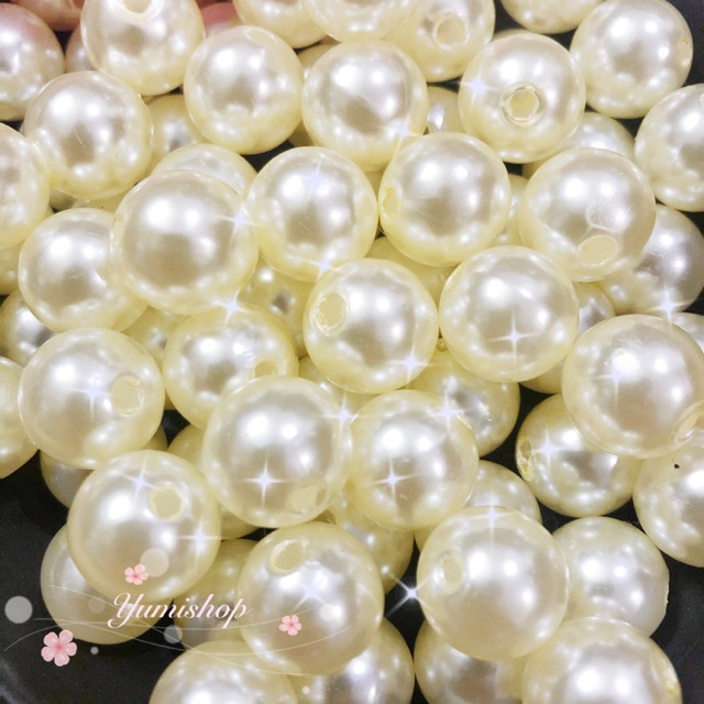 Gói 30 Hạt Châu Hột Ngọc Trai Giả Hàng Đẹp Size 8-12-14-16 Nguyên Liệu Làm Trang Sức Thủ Công Handmade