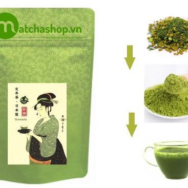Bột trà gạo lứt rang Genmaicha Nhật Bản 500G-1KG