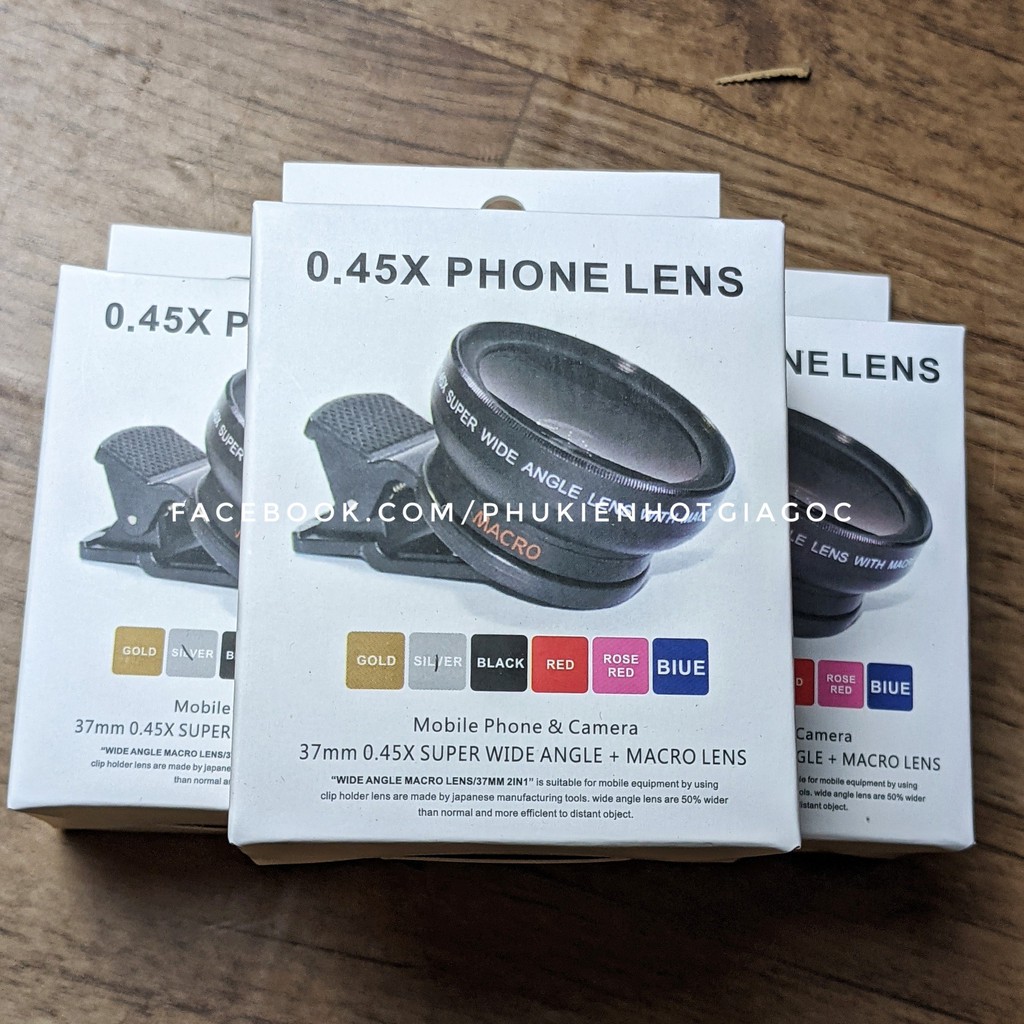 Lens camera góc rộng 0.45X và 15X dạng kẹp cho điện thoại | BigBuy360 - bigbuy360.vn