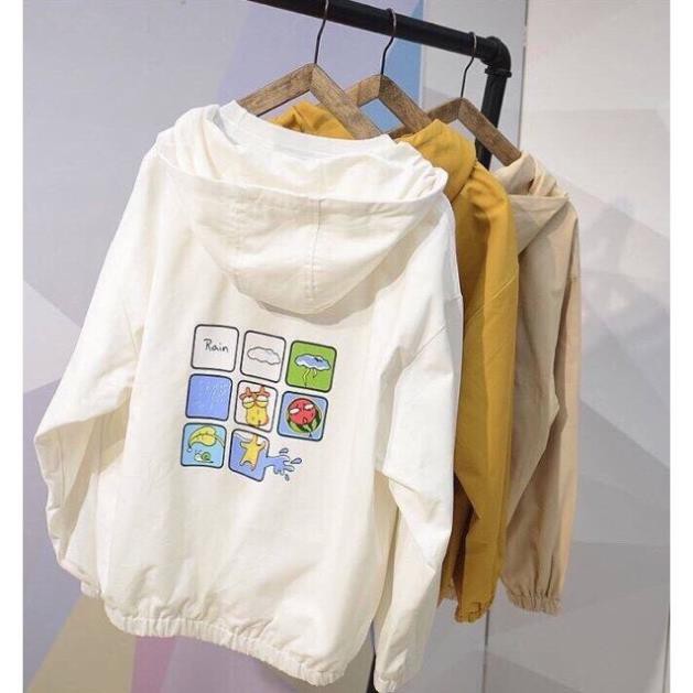 Áo khoác dù Chống Nắng dành cho nam nữ có mũ, jacket form rộng có 3 màu unisex ulzzang XUAK SHOP