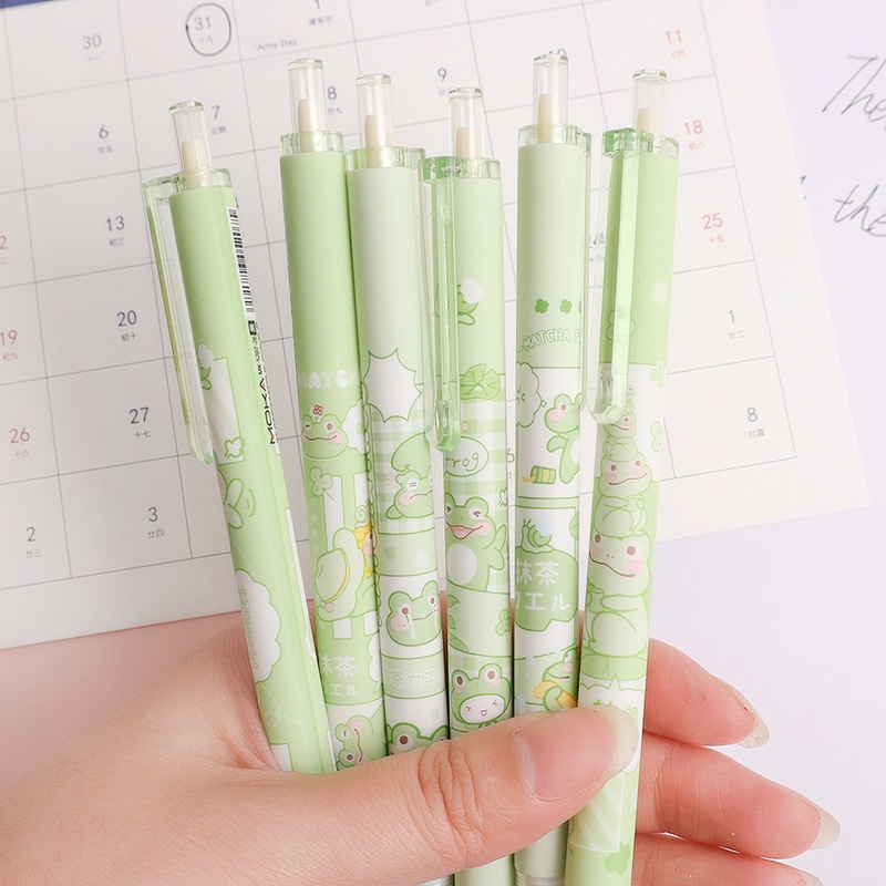 Bút Mực Gel Ngòi 0.5mm Mực Đen Hình Chú Ếch Ngẫu Nhiên