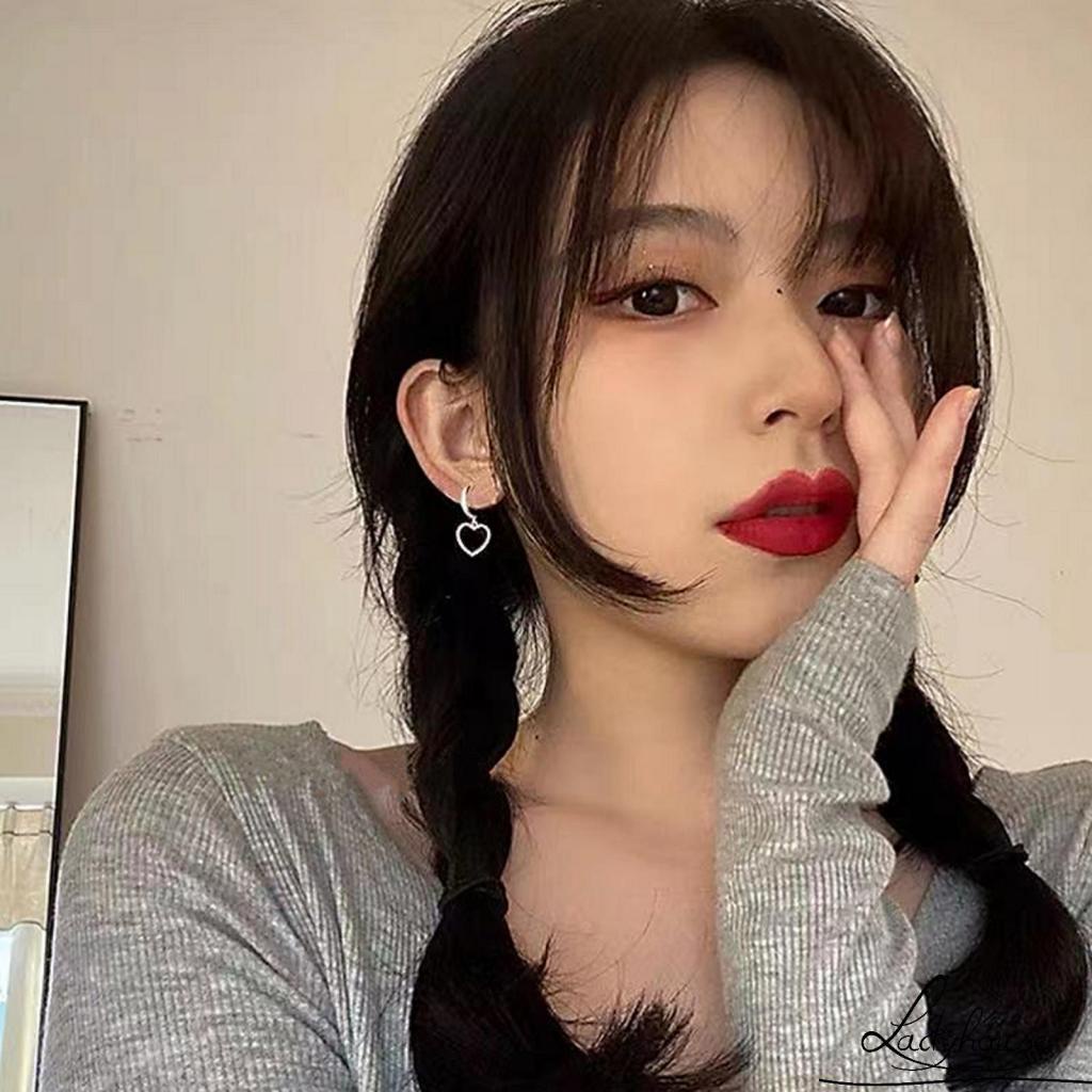Bông Tai Dáng Dài Hình Trái Tim Thời Trang Dành Cho Nữ