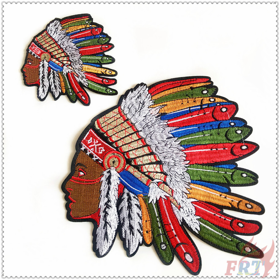 Miếng vá ủi thêu họa tiết lông vũ phong cách Ấn Độ độc đáo