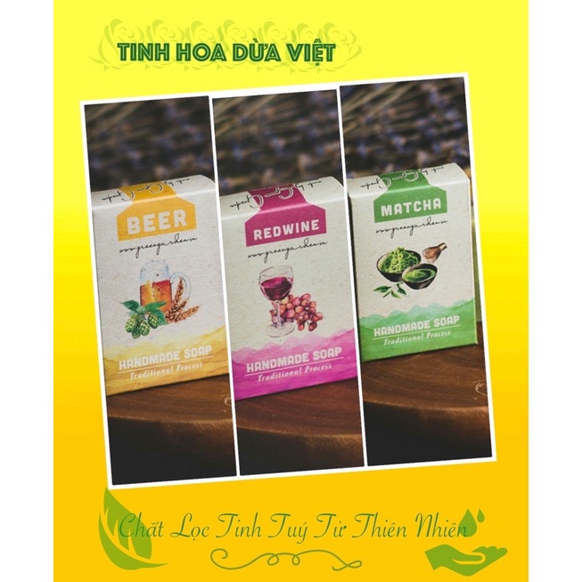 Bộ ba xà phòng handmade Green Gảden thảo mộc giảm thâm nám, da trắng sáng