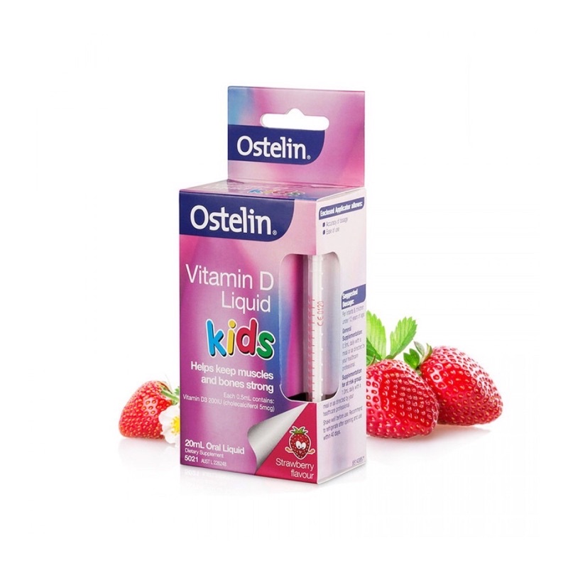 Vitamin D Ostelin Liquid Kids – Vitamin Dạng Nước Cho Trẻ, 20ml HÀNG NHẬP