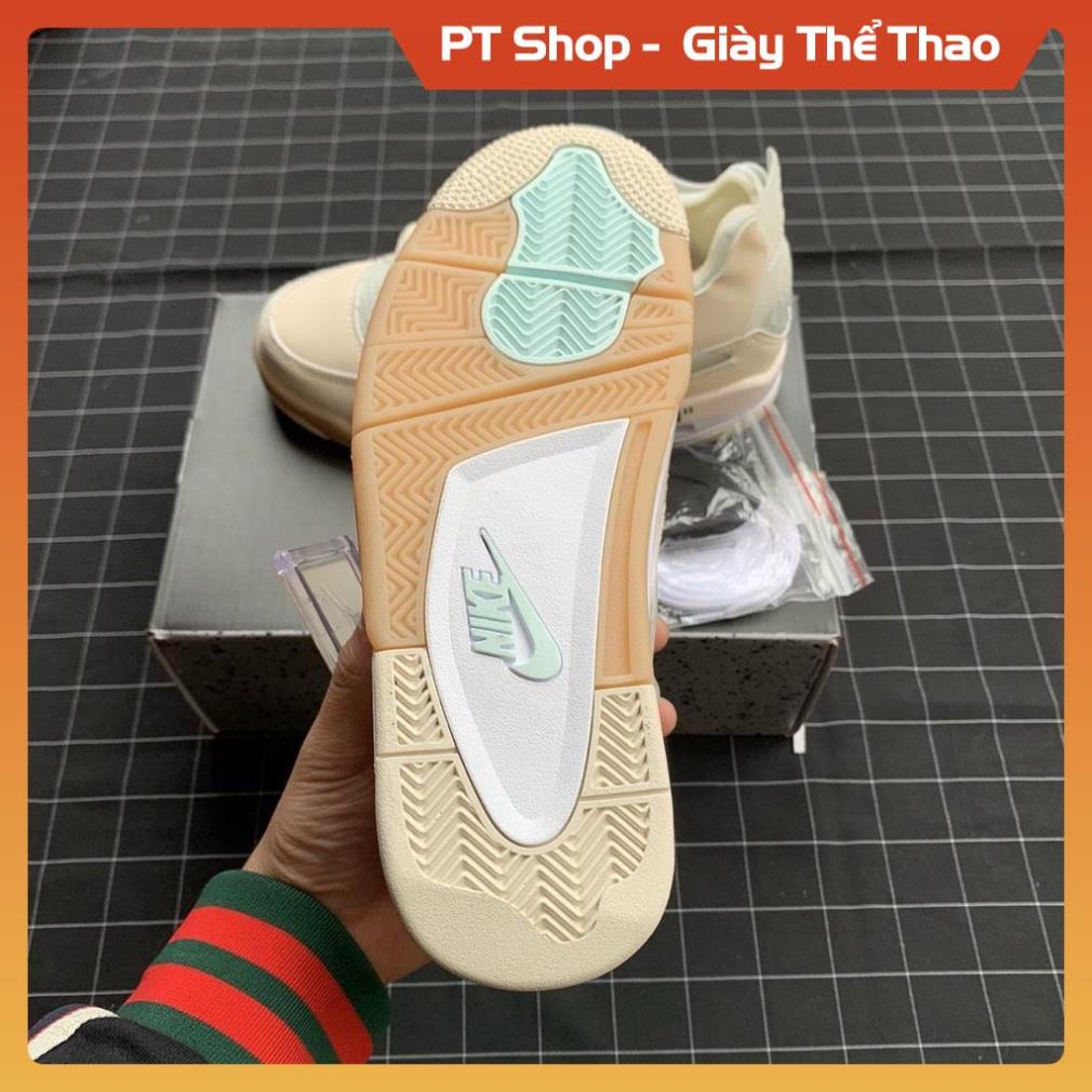 [Hàng Xịn + Xả Lỗ Vốn] Giày Jordan Vàng Đế Nâu Đỏ Xịn , Giầy JD1 4 Vàng off white low thấp cổ Hót trend