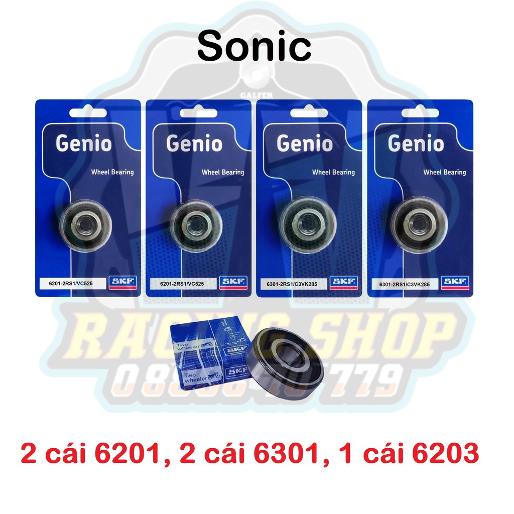 Bộ Bạc Đạn SKF Mâm Winner - Winner X - GTR - Sonic - Satria Fi - Raider Fi - Raider Xăng Cơ (6201, 6301, 6004, 6203)