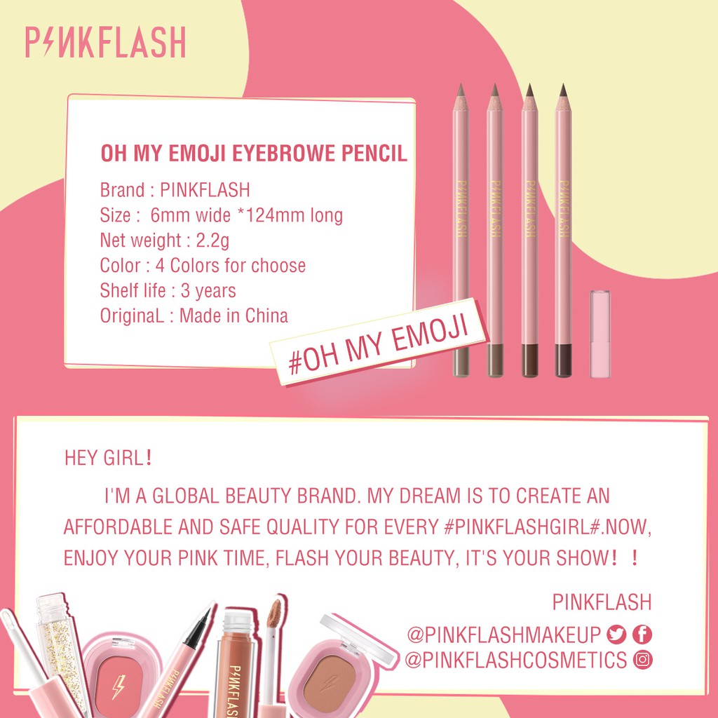 Bút lông mày PinkFlash mềm mại trang điểm chống nước lâu trôi | BigBuy360 - bigbuy360.vn