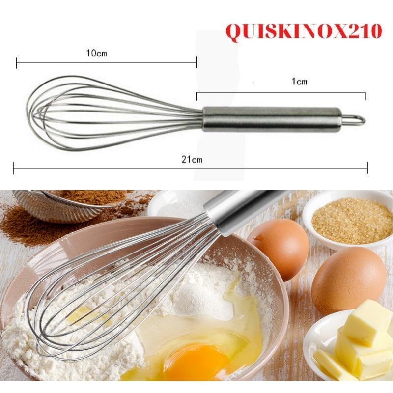 Cây Đánh Trứng Cầm Tay Dụng Cụ Làm Bánh Inox 21cm - QUISKINOX210