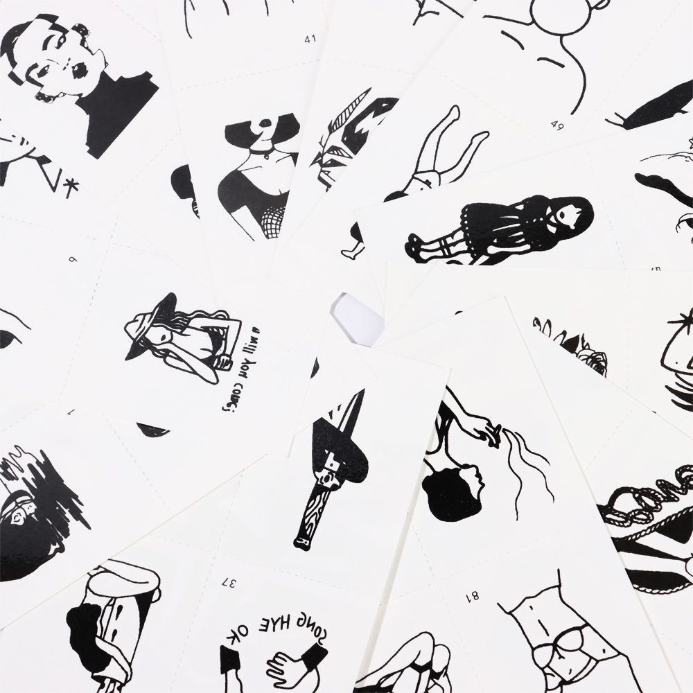 Set 100 hình xăm dán tạm thời chống nước unisex