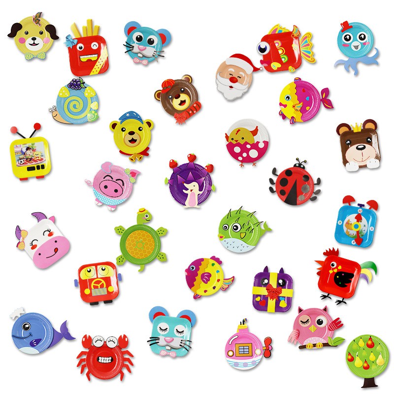 Bộ Dụng Cụ Tự Làm Tranh Dán Giấy Nhiều Màu Sắc Giáo Dục Sớm Cho Bé